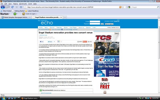 Media Samples: Newspaper Articles