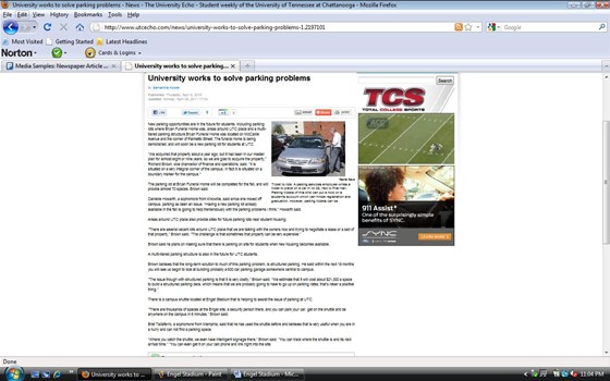 Media Samples: Newspaper Articles