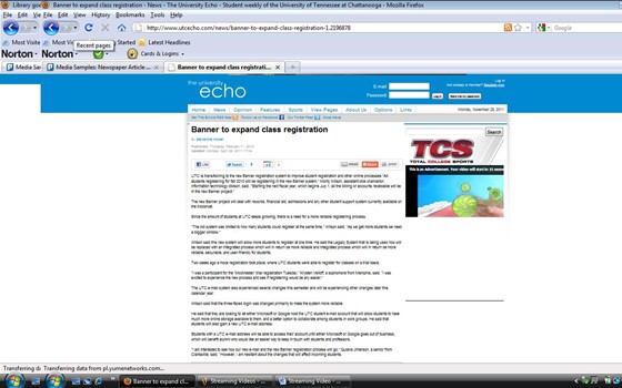 Media Samples: Newspaper Articles